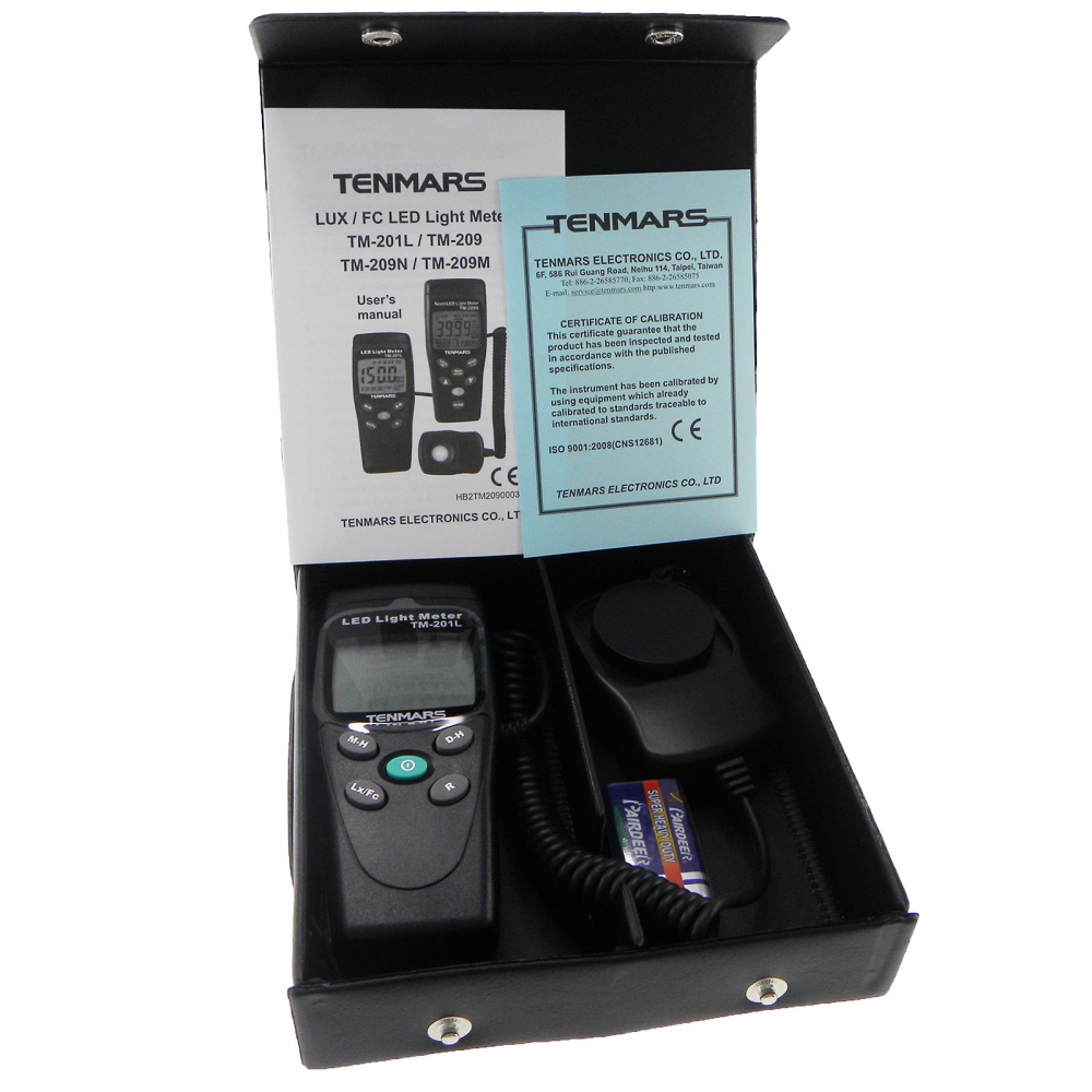 TENMARS TM-201L LUX/FC LED Light Meter LED white light Luminous Intensity 