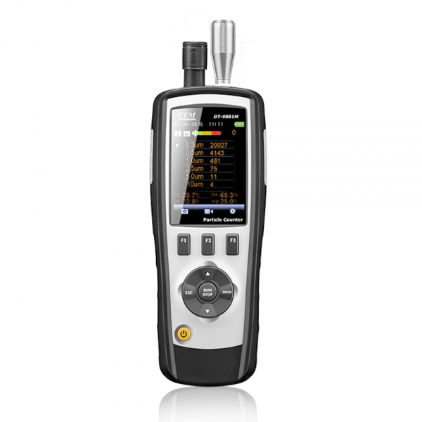 CEM DT-9881M 5-in-1 Air Particle Counter, Mass Concentration, HCHO & CO Gas Detector w/ LCD & Camera