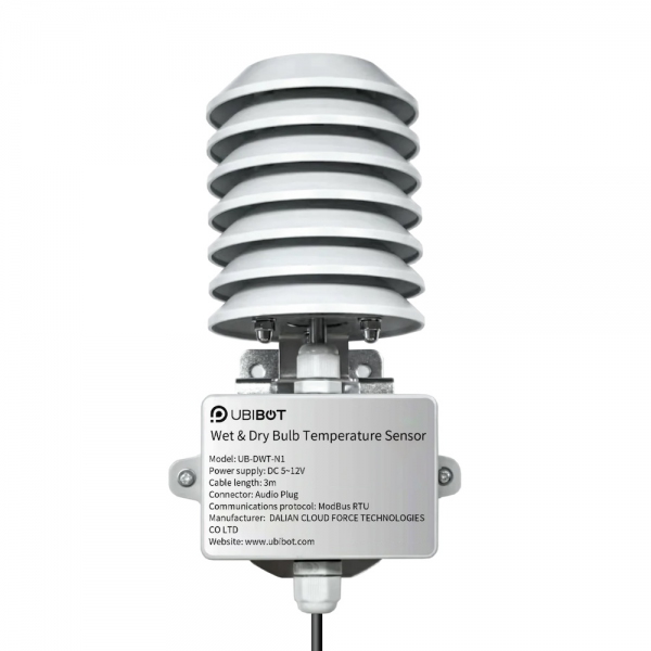 UbiBot UB-DWT-N1 Outdoor Wet & Dry Bulb, Dew Point Temperature Sensor (-40℃ to  80℃) for GS1 