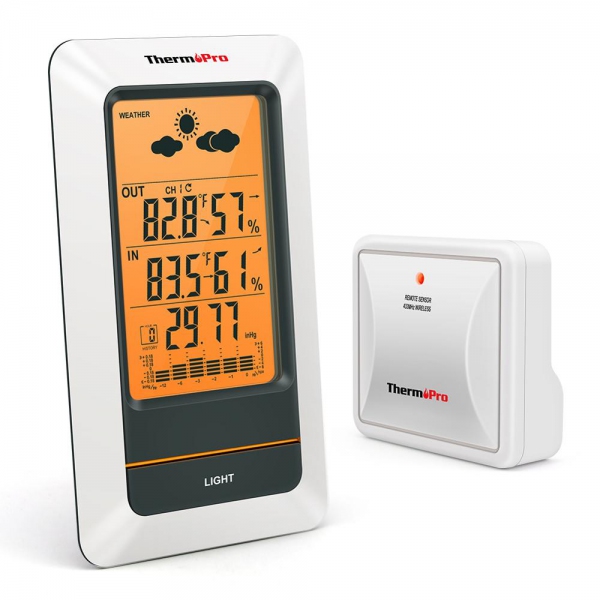 ThermoPro TP67A Indoor Outdoor Wireless Digital Thermometer Hygrometer with Weather Forecast