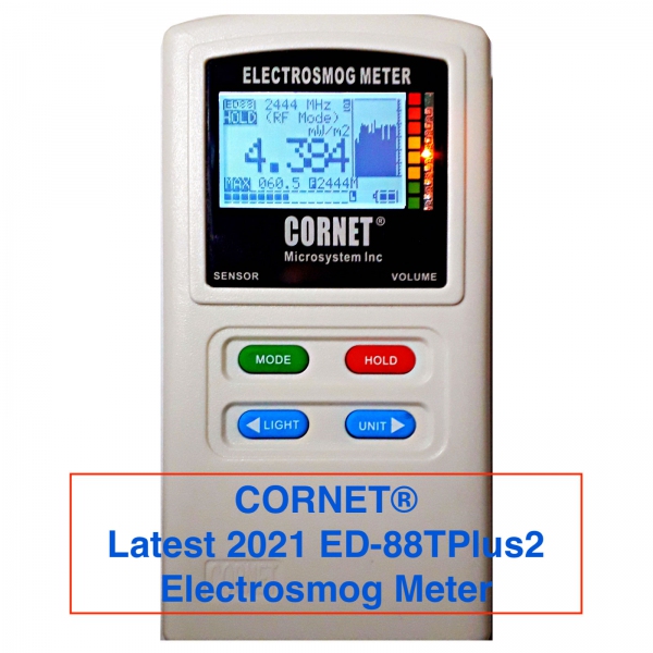 Cornet ElectroSmog ED88TPlus2 EMF RF/LF/ELF (Tri-Mode) Field Strength Power Gauss Meter Datalogger