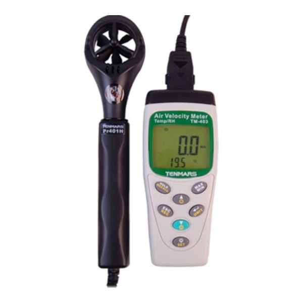 Tenmars TM-404 Air Velocity Meter, Temperature, Humidity & Pressure (30mm Vane)