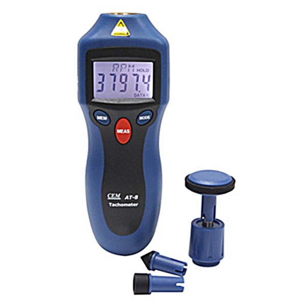 CEM AT-8 High Accuracy Digital Contact / Non-contact Tachometer