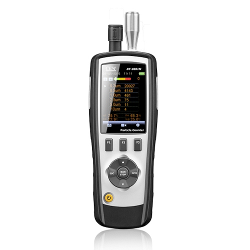 CEM DT-9881M 5-in-1 Air Particle Counter, Mass Concentration, HCHO & CO Gas Detector w/ LCD & Camera