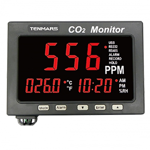Tenmars TM-187A 1.8" LED CO2 / Temperature/ Humidity Monitor Data Logger (214x120)