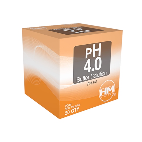 HM Digital PH-P4 pH 4.0 Buffer Solution 20ml Packs (Box of 20)