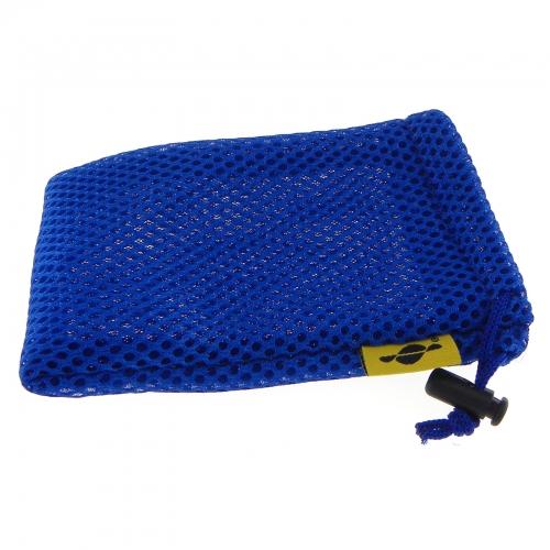 GMM Blue Mesh Fabric Pouch/Bag with draw strip press lock for Power Bank