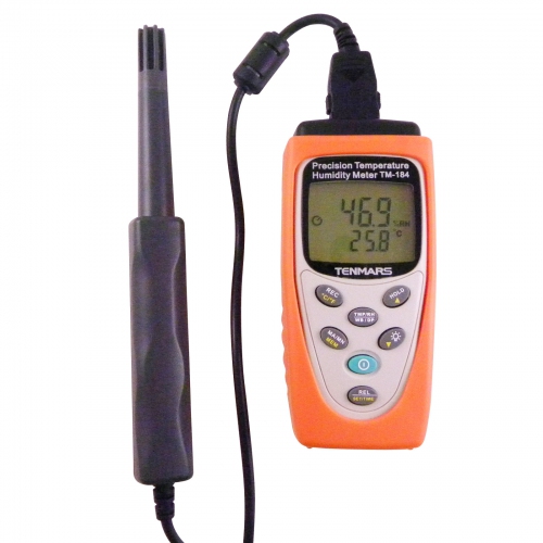 Tenmars TM-184 Precision Temperature Humidity Meter with Datalogging functions