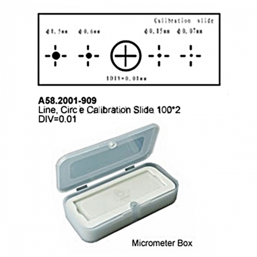 Stage Micrometer Line Circle DIV=0.01 Calibration Slide