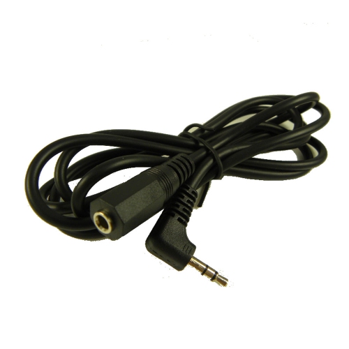 3.5mm Male Right Angle Plug to 3.5mm Female Jack - 1.5m / 5' Stereo Audio Cable