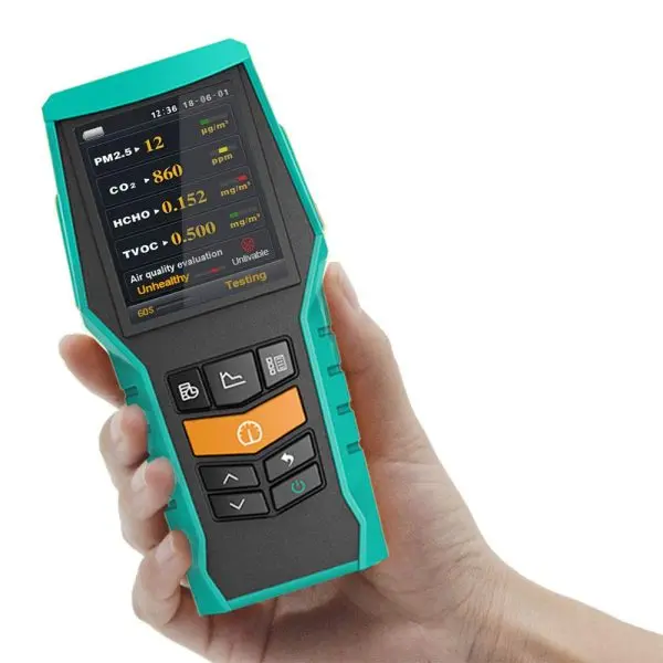 BRAMC BR-SMART-128SE 5-in-1 Air Quality Monitor PM2.5 PM10 Formaldehyde CO2 TVOCs