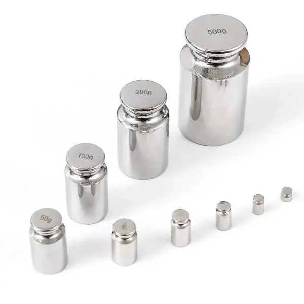 Chrome-CalibratorSet-1to500g-1 M1 Grade Chrome Plated Steel 1g to 500g 12 pcs Set Calibration Weight