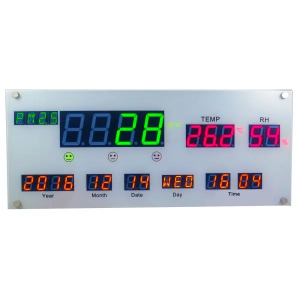 Aecl AQD-101 4-in-1 CO2 PM2.5 Humidity Temperature Air Quality Display (527 x 217)