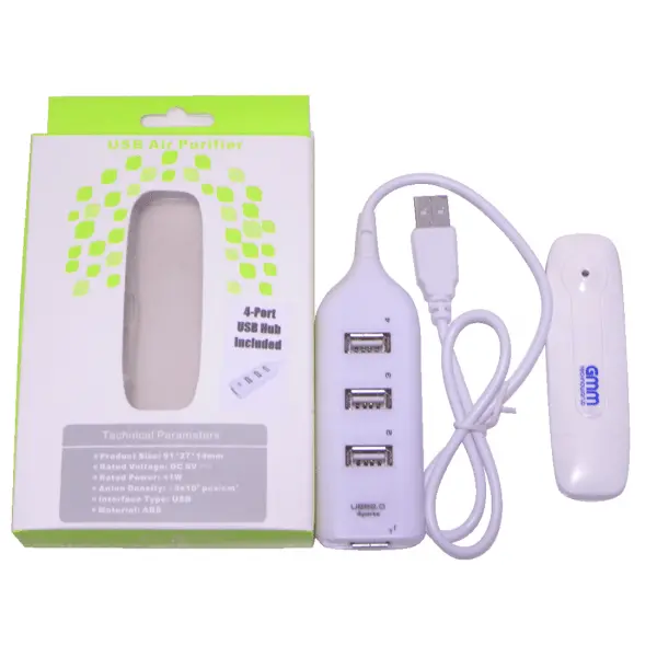 GMM USB Air Purifier / Negative Ioniser with USB 4 Ports Hub