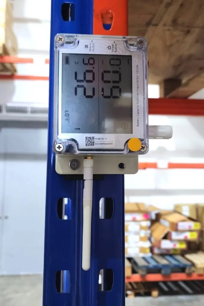 Warehouse monitoring system by UbiBot GS1-A IoT Device