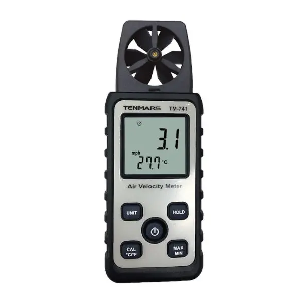 Tenmars TM-741 Mini Pocket Anemometer Air Velocity Meter (30mm Vane)