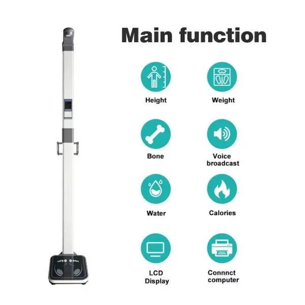 GMM H08F Ultrasonic Height, Weight and Fat Analyzer Foldable BMI Scale c/w Thermal Printer and PC interface software