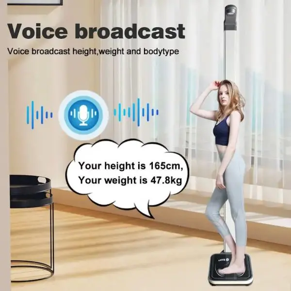 GMM H08F Ultrasonic Height, Weight and Fat Analyzer Foldable BMI Scale c/w Thermal Printer and PC interface software