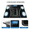 GMM-JW29 Digital Bluetooth Smart Body Scale Fat BMI Weighing Scale (Black)