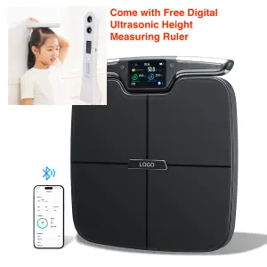 GMM CF577BLE Bluetooth WIFI 8 Electrode Smart Body Composition Scale FREE Ultrasonic Height Measuring Ruler