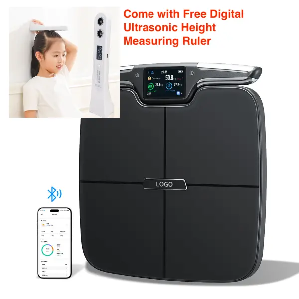 GMMCF577-11A GMM CF577BLE Bluetooth WIFI 8 Electrode Smart Body Composition Scale FREE Ultrasonic Height Measuring Ruler