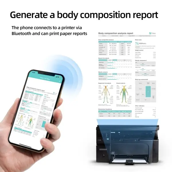 GMMCF577-20 GMM CF577BLE Bluetooth WIFI 8 Electrode Smart Body Composition Scale FREE Ultrasonic Height Measuring Ruler