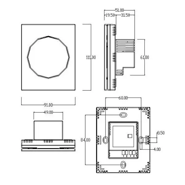 EM21-CO2-12 Tongdy EM21-CO2 Wall mounted CO2 Monitor with Wi-Fi RJ45 and Data Logger