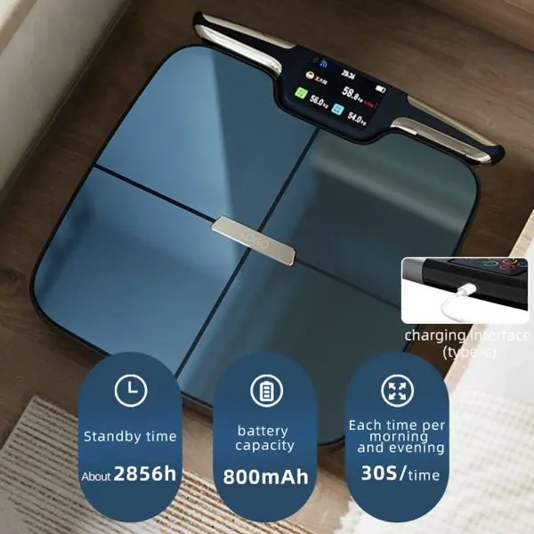 GMMCF577-13 GMM CF577BLE Bluetooth WIFI 8 Electrode Smart Body Composition Scale FREE Ultrasonic Height Measuring Ruler