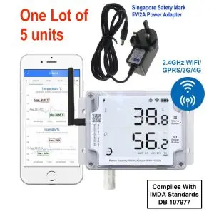 GS1-A4G-10-IMDA-Lotof5 Temperature Humidity Detecting System