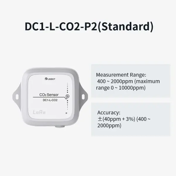DC1-L-CO2-05 UbiBot DC1-L-CO2-P1 LoRa Smart CO2 Temperature and Humidity Sensor