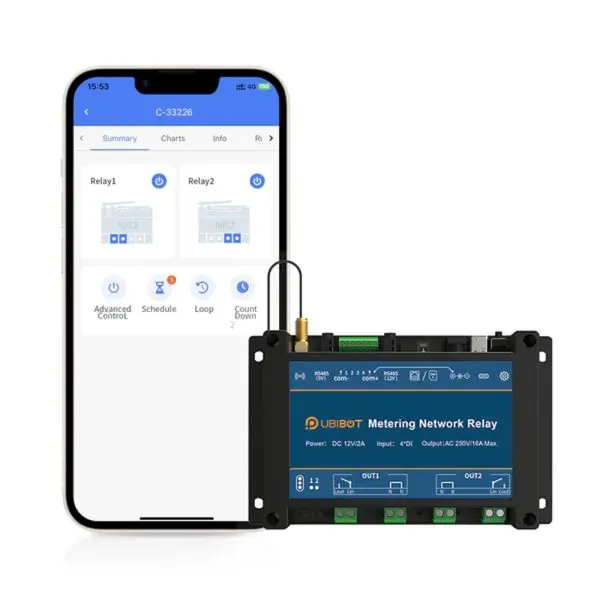 UbiBot NR2-10 UbiBot NR2-ETH Smart Metering Network Relay WiFi 2.4GHz and Ethernet Version