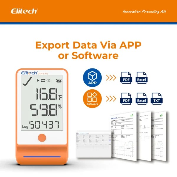 Eltech GSP-6Pro-14 Elitech GSP-6Pro Temperature and Humidity Datalogger Detachable Probe -40~ 85℃