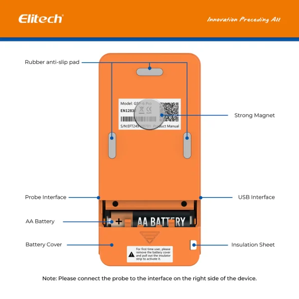Eltech GSP-6Pro-19 Elitech GSP-6Pro Temperature and Humidity Datalogger Detachable Probe -40~ 85℃