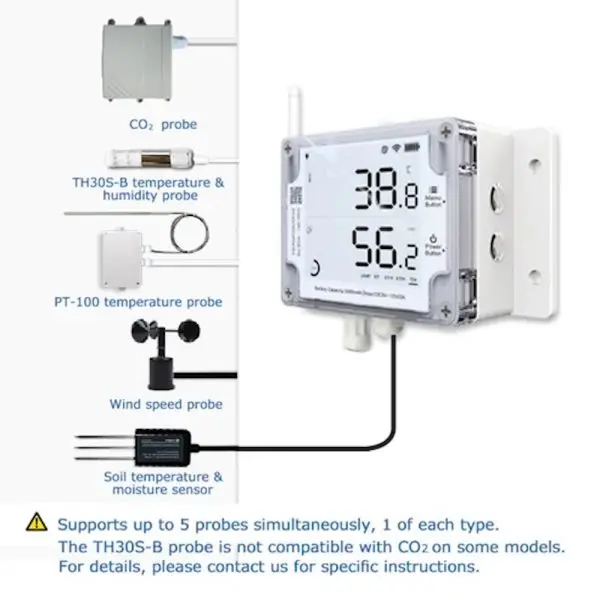 GS1-AL4G1RS1V2-12 UbiBot GS1-AL4G1RS Version 2 Industrial-Grade WIFI 4G Temperature Humidity Light Data Logger IoT System