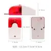 Mini_Strobe_Siren-14 Wired Mini Strobe Light Siren Sound Alarm with Volume Adjustment