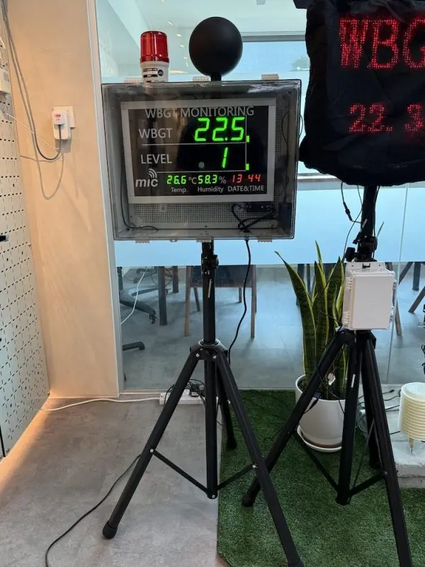 MIC_WBGT-11 MIC WIFI Heat Stress WBGT Monitoring System with LED Display Board & Siren Alarm